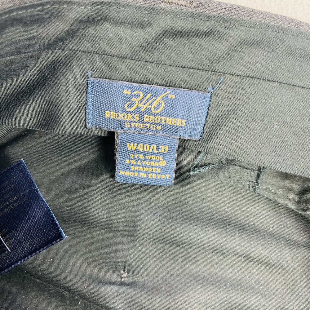 Brooks Brothers 346 Mens Suit 41R Grey Pinstripe Wool Stretch Blazer Pants Set - Picture 11 of 11